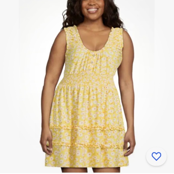 No Boundaries Smocked Tiered Sleeveless Ruffled Dress Size Large (11-13) NEW - Picture 2 of 12